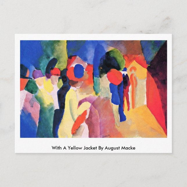 Carte Postale Avec Veste Jaune D'Août Macke (Devant)