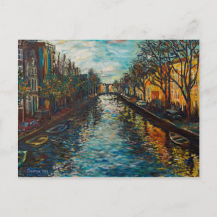 Carte postale avec vue d'Amsterdam