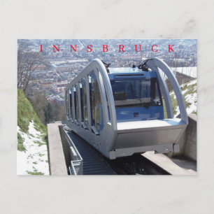 Carte postale avec vue sur le funiculaire d'Innsbr