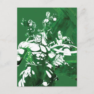 Carte Postale Avengers aquarelle graphique