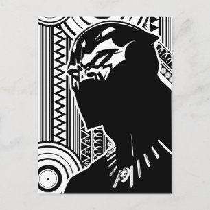 Carte Postale Avengers   Black Panther Tribal Profile Art