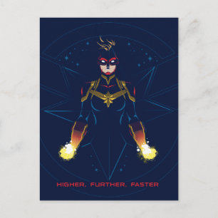 Carte Postale Avengers   Captain Marvel Lumière réfléchie en lig