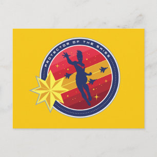 Carte Postale Avengers   Captain Marvel Protecteur des cieux