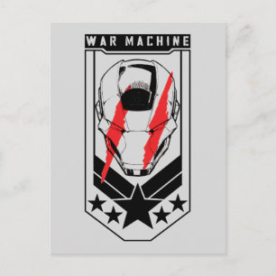 Carte Postale Avengers Classiques   Badge Icône War Machine