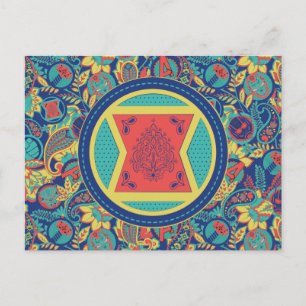 Carte Postale Avengers   Logo couleur Paisley Black Widow