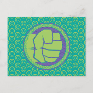 Carte Postale Avengers   Logo Hulk pointillé