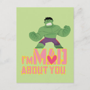Carte Postale Avengers Saint-Valentin Hulk Fou De Toi
