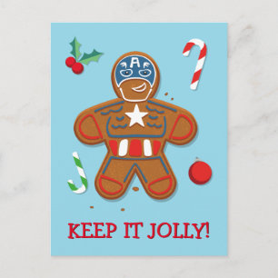 Carte Postale Avengers Saisonniers Cookie de Captain America