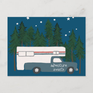 Carte Postale AVENTURE ATTENTE Camping Camper Camper Camper RV