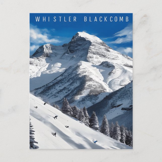 Carte Postale Aventure de snowboard à Whistler Blackcomb (Devant)