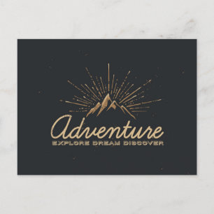 Carte Postale Aventure Explorez Dream Découvrez la typographie