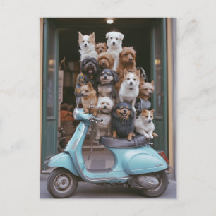 Carte Postale Aventure Vespa Paquetée