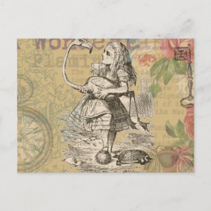 Carte Postale Aventures d'Alice au pays des merveilles Flamant C