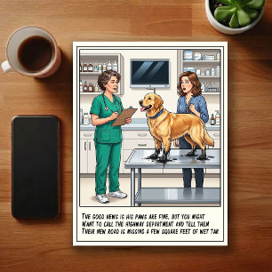 Carte Postale Aventures de la clinique vétérinaire d'urgence en