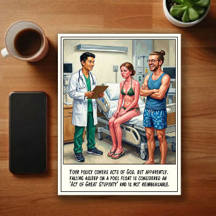 Carte Postale Aventures de salle d'urgence dessin animé