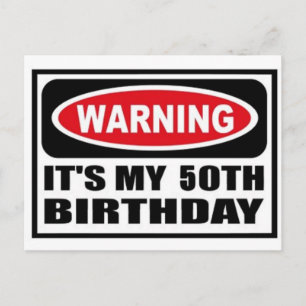 Carte Postale Avertissement 50e anniversaire