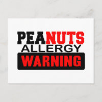 Avertissement d'allergie aux arachides