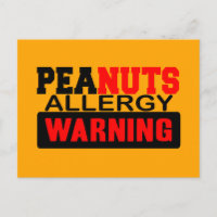 Avertissement d'allergie aux arachides