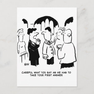 Carte Postale Avertissement du témoin à la mariée