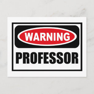 Carte postale Avertissement PROFESSEUR