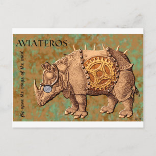 Carte Postale Aviateros (Rhinoceros Aviateur)
