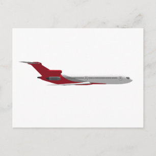 Carte Postale Avion à réaction commercial : Modèle 3D :