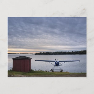 Carte Postale Avion au coucher du soleil
