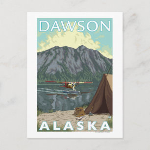 Carte Postale Avion de brousse et pêche - Dawson, Alaska