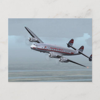 CARTE POSTALE AVION DE CONSTELLATION — HISTOIRE DE L'AVIATION!