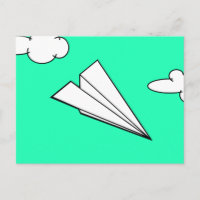 Avion de papier dans le ciel