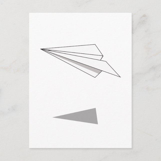 Carte Postale Avion en papier (Devant)
