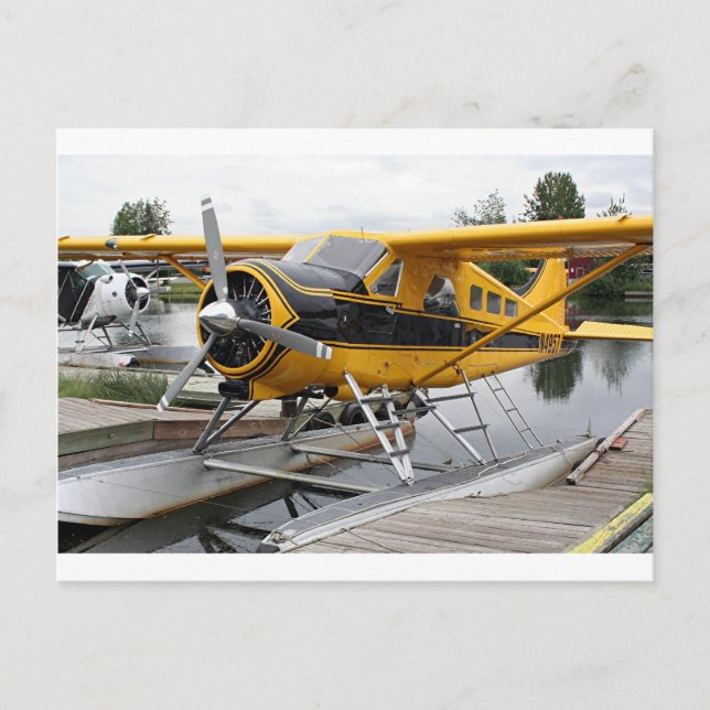 Carte Postale Avion flotteur de castor, Lake Hood, Alaska, États (Devant)