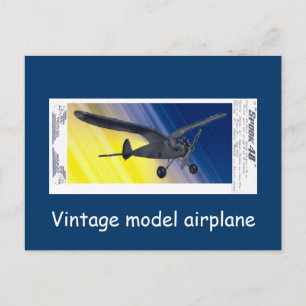 Carte postale - Avion modèle Vintage - Spook