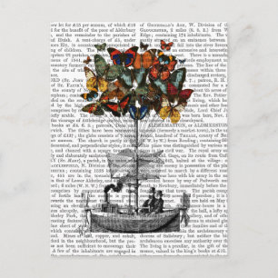 Carte Postale Avion papillon