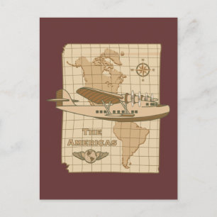 Carte Postale Avion rétro