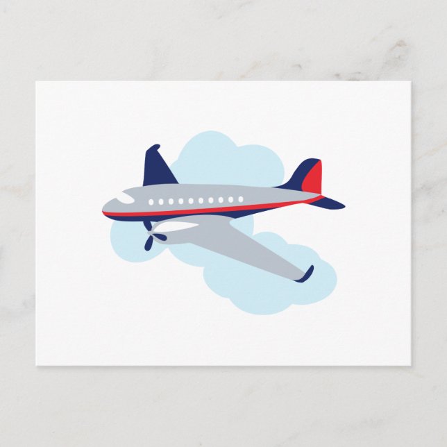 Carte Postale Avion volant (Devant)