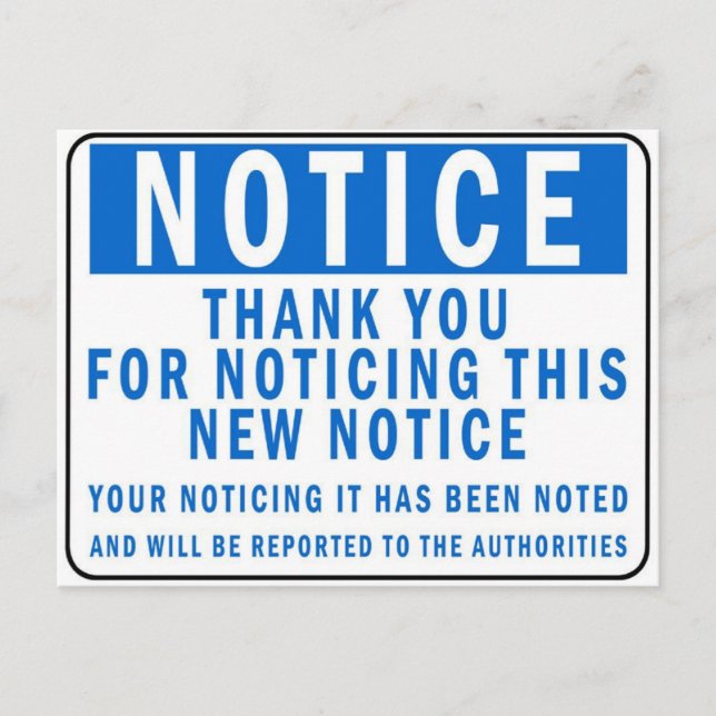 Carte Postale Avis (Devant)