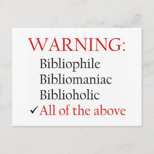 Carte Postale Avis d'avertissement Biblio