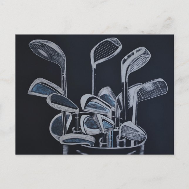 Carte postale "Avis de sortie de golf" (Devant)