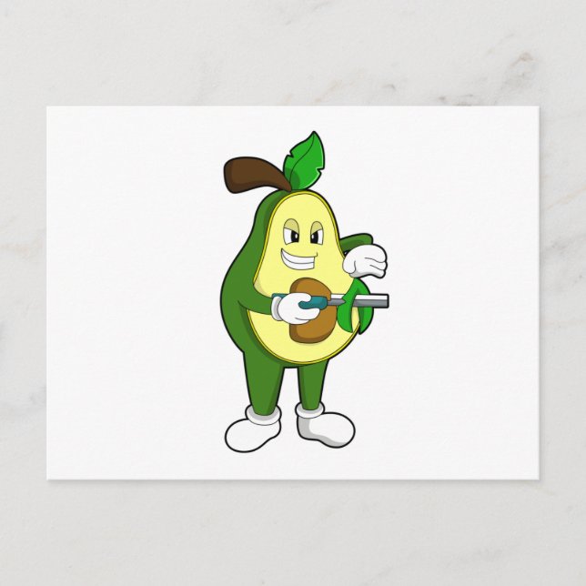 Carte Postale Avocado as Hairtravh Razor (Devant)