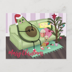Carte postale Avocado de Noël