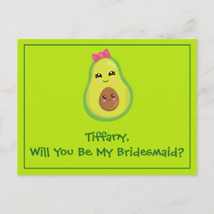 Carte Postale Avocado Hipster sera-tu ma servante d'accueil