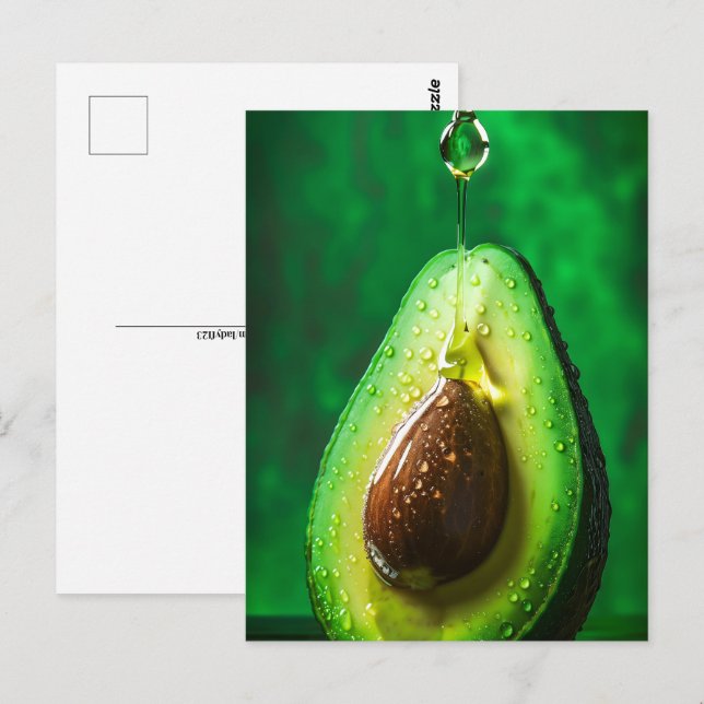 Carte Postale Avocado, poste (Devant / Derrière)