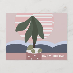 Carte Postale Avocado Tree Blush Muet Anniversaire
