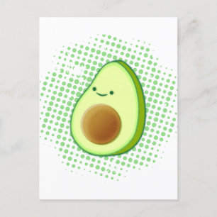 Carte Postale Avocat Cartoon Cute Sur Vortex Dérangé