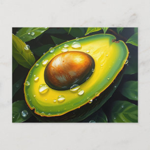 Carte Postale Avocat cultivé sous la pluie biologique avec des g