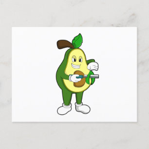 Carte Postale Avocat en coiffeur avec rasoir