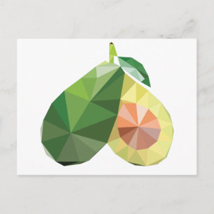 Carte Postale Avocat géométrique