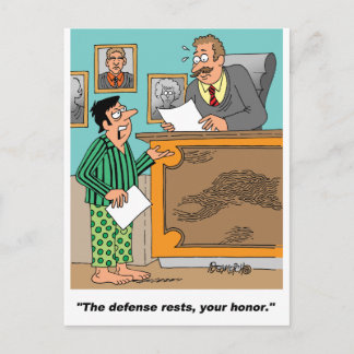 Carte Postale Avocat habillé en pyjama