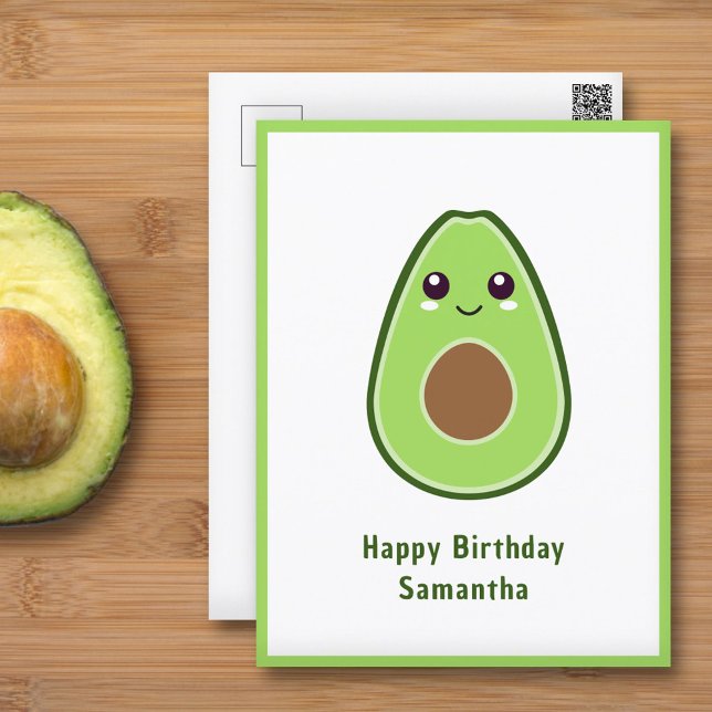Carte Postale Avocat Mignon (Cute Avocado Postcard)